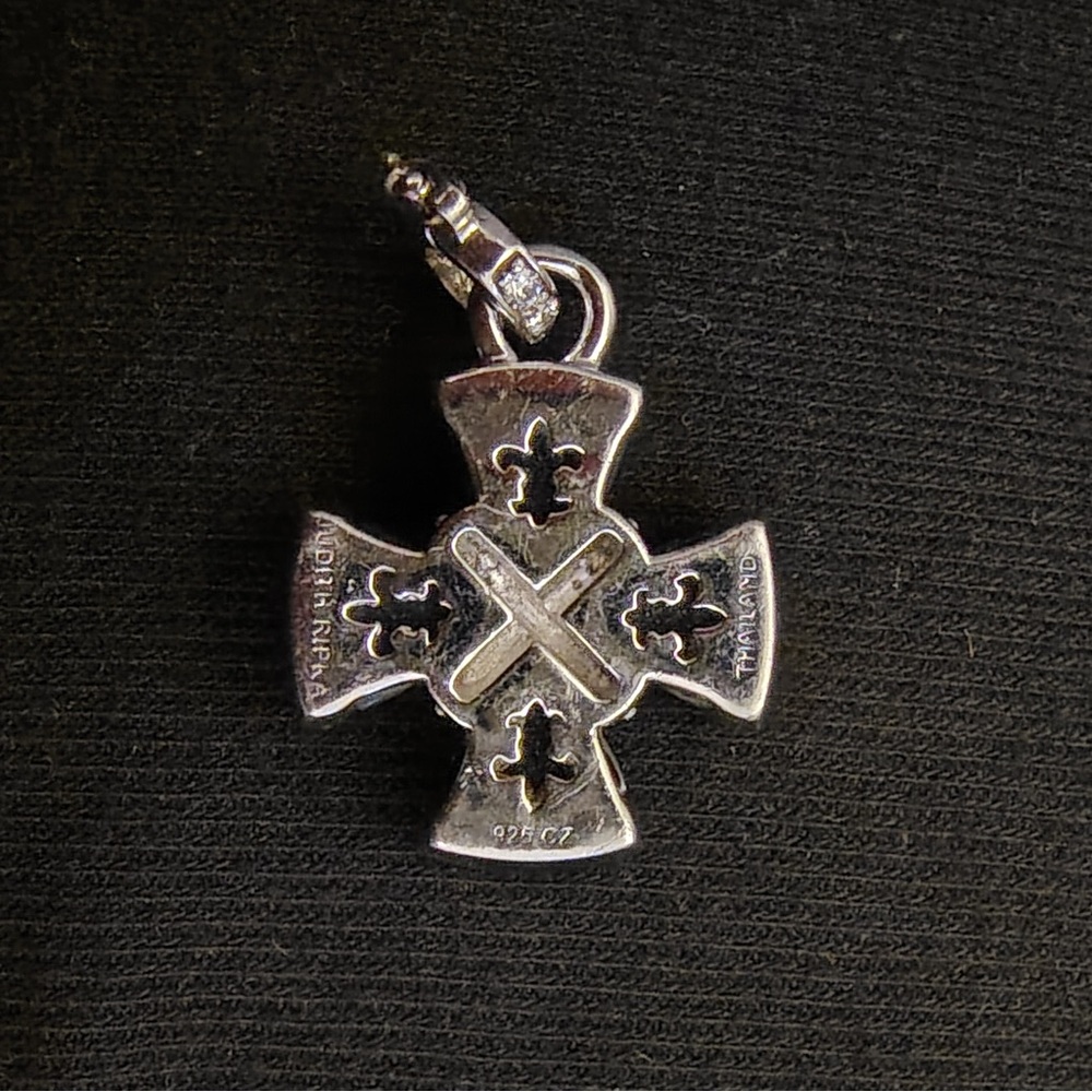 Judith Ripka Onyx Maltese Cross Enhancer / Charm - Picture 2 of 2